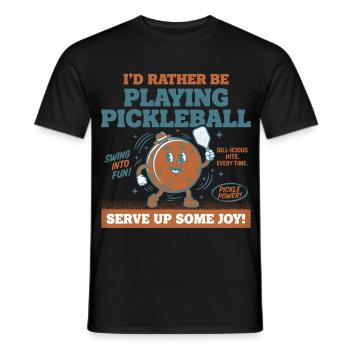 Pickleball Funny Player Playing Pickle Ball Love - Men's T-Shirt - black - Front - AI Model Male 178 light (178cm)