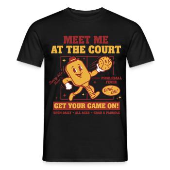 Pickleball-lustiger Spieler: Triff mich am Court Love - Männer T-Shirt - Schwarz - Vorne - AI Model Male 178 light (178cm)