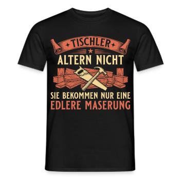 Tischler altern nicht Handwerker Schreiner - Männer T-Shirt - Schwarz - Vorne - AI Model Male 178 light (178cm)