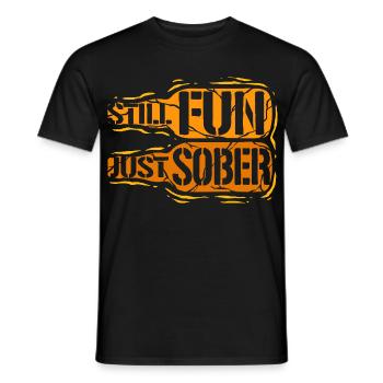 Antialcoholic Abstinent Still Fun Just Sober - Men's T-Shirt - black - Front - AI Model Male 178 light (178cm)