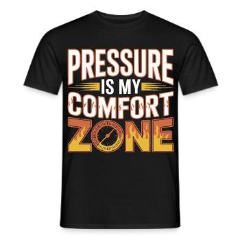 Fire Engineer Pressure Is My Comfort Pump Operator - Men's T-Shirt - black - Front - AI Model Male 178 light (178cm)