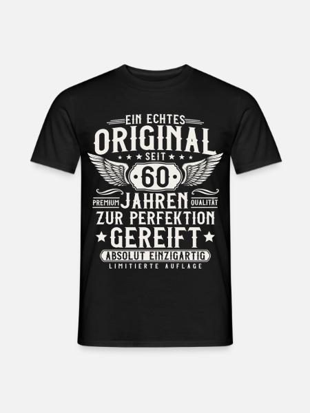 60. Geburtstag 60 Jahre Vintage Retro Geschenk - Männer T-Shirt - Schwarz