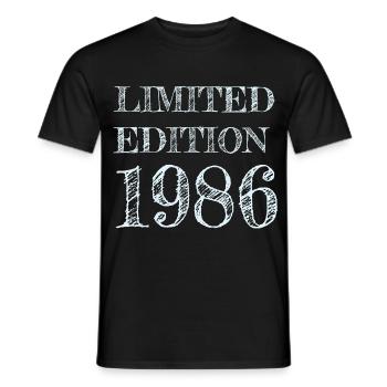 Millésime 1986 - T-shirt homme - noir - Devant - AI Model Male 178 light (178cm)