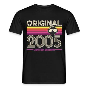 Original 2005 Édition Retro - T-shirt homme - noir - Devant - AI Model Male 178 light (178cm)