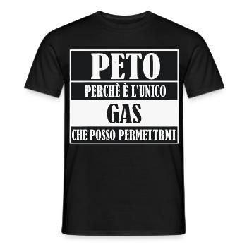 Peto Perche Unico Gas - Männer T-Shirt - Schwarz - Vorne - AI Model Male 178 light (178cm)