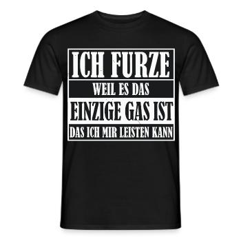 Ich Furze Gas Leisten - Männer T-Shirt - Schwarz - Vorne - AI Model Male 178 light (178cm)