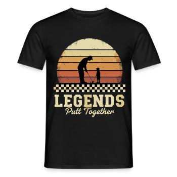 Golf Legenden Putter Vater - Männer T-Shirt - Schwarz - Vorne - AI Model Male 178 light (178cm)