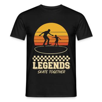Skateboard Legenden Vater Sohn - Männer T-Shirt - Schwarz - Vorne - AI Model Male 178 light (178cm)