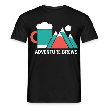 Adventure Brews Wandern Bier - Männer T-Shirt - Schwarz - Vorne - AI Model Male 178 light (178cm)
