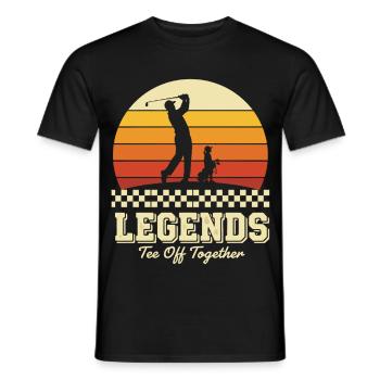 Légendes du golf Père Fils - T-shirt homme - noir - Devant - AI Model Male 178 light (178cm)