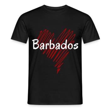 Ich liebe Barbados, Herz Barbados - Männer T-Shirt - Schwarz - Vorne - AI Model Male 178 light (178cm)
