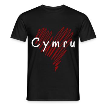 Ich liebe Wales, Herz Wales - Männer T-Shirt - Schwarz - Vorne - AI Model Male 178 light (178cm)