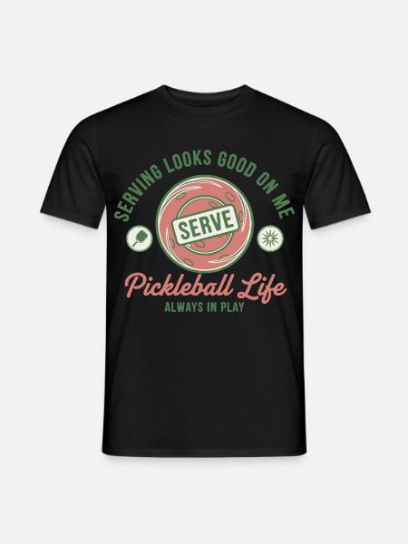 Pickleball Divertente Giocatore Adora il campo da pickleball - T-shirt uomo - nero