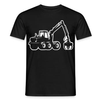 Harvester Silhouette - Men's T-Shirt - black - Front - AI Model Male 178 light (178cm)