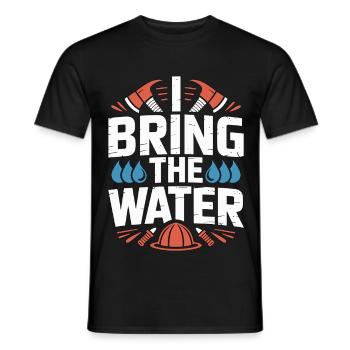 Fire Engineer I Bring The Water Emergency Response - Männer T-Shirt - Schwarz - Vorne - AI Model Male 178 light (178cm)