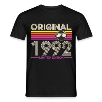 Original 1992 Édition Limitée Retro - T-shirt homme - noir - Devant - AI Model Male 178 light (178cm)