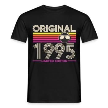 Original 1995 Limited Edition Retro - Männer T-Shirt - Schwarz - Vorne - AI Model Male 178 light (178cm)