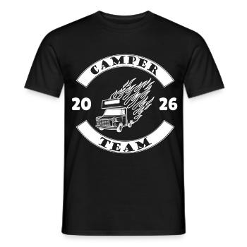 Camper Team 2026 – Camping Crew - Men's T-Shirt - black - Front - AI Model Male 178 light (178cm)