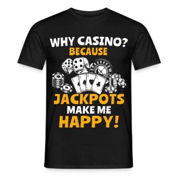 Casino Casino Game - Men's T-Shirt - black - Front - AI Model Male 178 light (178cm)