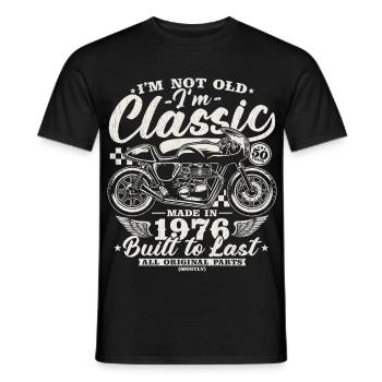 50e anniversaire cadeau de moto vintage de 50 ans - T-shirt homme - noir - Devant - AI Model Male 178 light (178cm)