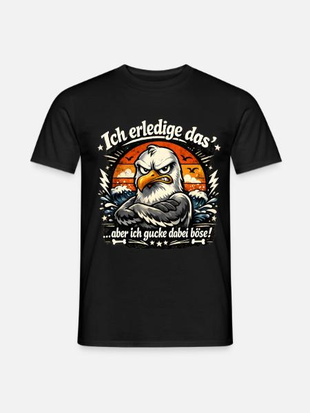 Ich mach das Möwe lustiges Büro - Männer T-Shirt - Schwarz