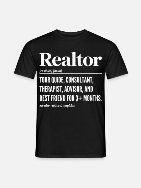 Definition Humor Immobilienmakler – Makler - Männer T-Shirt - Schwarz