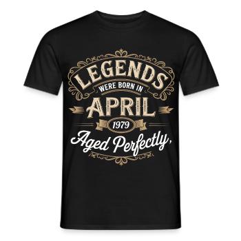 April 1979 Geburtstagsgeschenk Großartig seit April - Männer T-Shirt - Schwarz - Vorne - AI Model Male 178 light (178cm)
