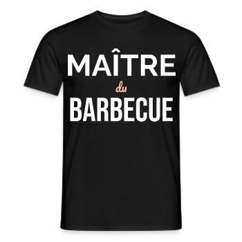 Maître du Barbecue — Grill Assumé - T-shirt homme - noir - Devant - AI Model Male 178 light (178cm)