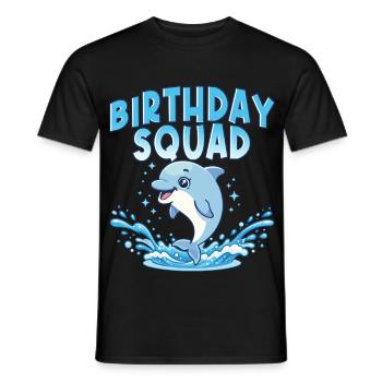 Geburtstagsstaffel Strand-Sommerkreuzfahrt Dolphin - Männer T-Shirt - Schwarz - Vorne - AI Model Male 178 light (178cm)