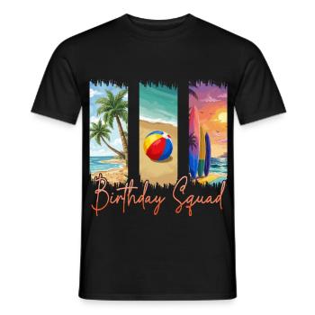 Birthday Squad Beach Sommerkreuzfahrt - Männer T-Shirt - Schwarz - Vorne - AI Model Male 178 light (178cm)