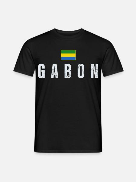 Gabonese flag, Gabonese patriot - Men's T-Shirt - black