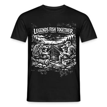 Angeln Legenden Vater Sohn - Männer T-Shirt - Schwarz - Vorne - AI Model Male 178 light (178cm)