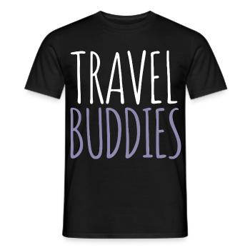 Compagnon de voyage - T-shirt homme - noir - Devant - AI Model Male 178 light (178cm)