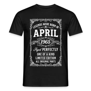 Génial depuis Avril 1965 - T-shirt homme - noir - Devant - AI Model Male 178 light (178cm)