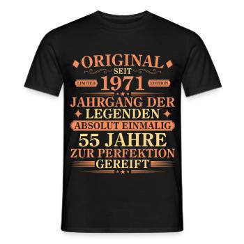 Original 1971 Jahrgang der Legenden 55 Jahre - Männer T-Shirt - Schwarz - Vorne - AI Model Male 178 light (178cm)