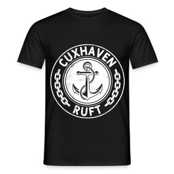CUXHAVEN RUFT Nordsee Urlaub Lustiges - Männer T-Shirt - Schwarz - Vorne - AI Model Male 178 light (178cm)
