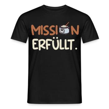 Küchenchef MISSION ERFÜLLT Lustiges - Männer T-Shirt - Schwarz - Vorne - AI Model Male 178 light (178cm)