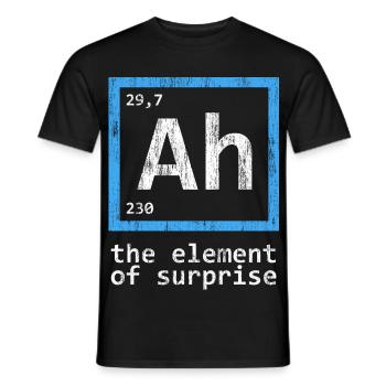 Ah, élément du tableau périodique surprise - T-shirt homme - noir - Devant - AI Model Male 178 light (178cm)