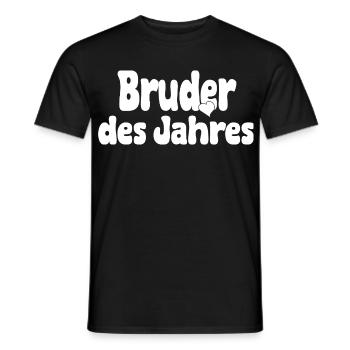 Bruder des Jahres – Herz - Männer T-Shirt - Schwarz - Vorne - AI Model Male 178 light (178cm)