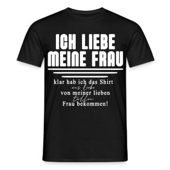 Ich liebe meine Frau Shirt Spruch - Männer T-Shirt - Schwarz - Vorne - AI Model Male 178 light (178cm)