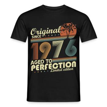 Original 1976 Vintage Retro Geburtstag Geschenk - Men's T-Shirt - black - Front - AI Model Male 178 light (178cm)