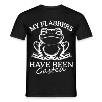 Meine Flobbers wurden lustiger Froschhumor gelesen - Männer T-Shirt - Schwarz - Vorne - AI Model Male 178 light (178cm)