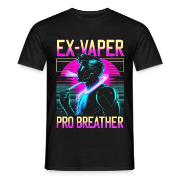 Nichtraucher Ex Raucher Ex Vaper - Männer T-Shirt - Schwarz - Vorne - AI Model Male 178 light (178cm)