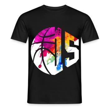 NR. 15 NUMMER 15 BASKETBALL 15. GEBURTSTAG - Männer T-Shirt - Schwarz - Vorne - AI Model Male 178 light (178cm)