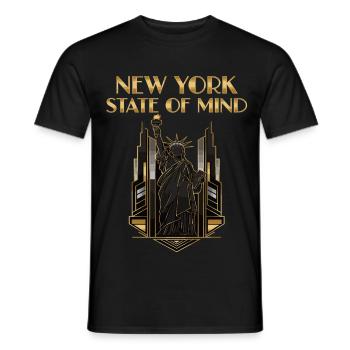 Statue de la Liberté de New York Vintage USA - T-shirt homme - noir - Devant - AI Model Male 178 light (178cm)