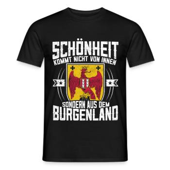 Schönheit Kommt Aus Dem Burgenland Österreich - Männer T-Shirt - Schwarz - Vorne - AI Model Male 178 light (178cm)