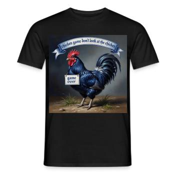 chicken Game - Männer T-Shirt - Schwarz - Vorne - AI Model Male 178 light (178cm)