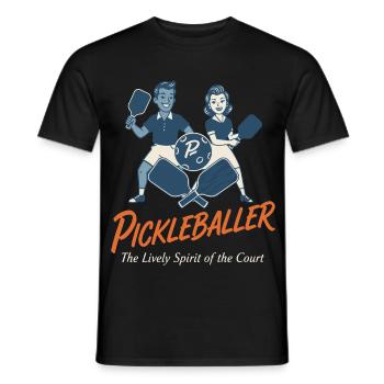 Joueur drôle de pickleball Joueur de pickleball Amour - T-shirt homme - noir - Devant - AI Model Male 178 light (178cm)