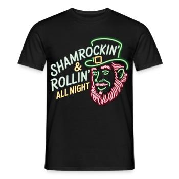 T-shirt du parti d’Irlande La Saint-Patrick - T-shirt homme - noir - Devant - AI Model Male 178 light (178cm)