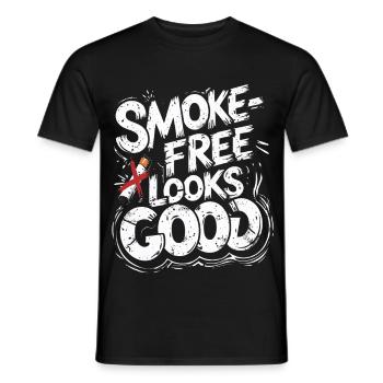 Non Smoking Ex Smoker Smoke Free Looks Good - Men's T-Shirt - black - Front - AI Model Male 178 light (178cm)